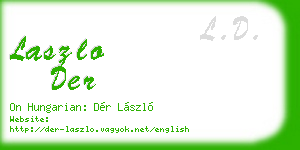 laszlo der business card