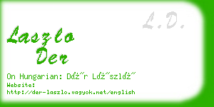 laszlo der business card